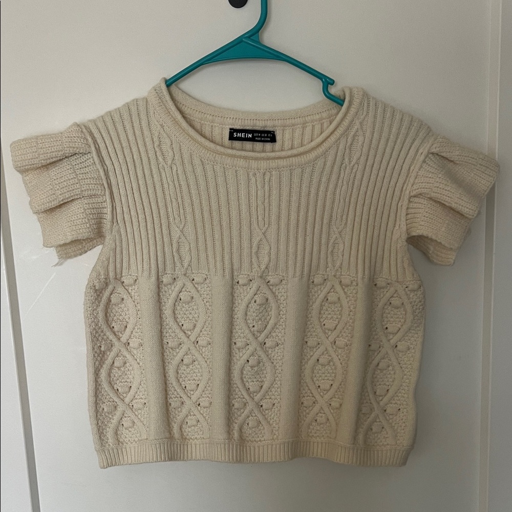 SHEIN Women's Knit Cream Sweater
